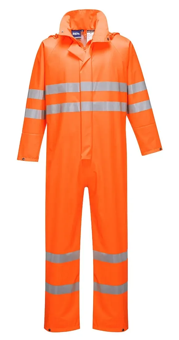 Portwest S495 Sealtex Ultra Hi-Vis Regenoverall Oranje voorkant