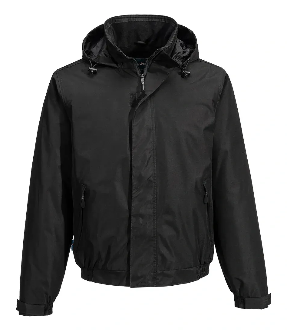 Portwest S503 Calais ademend Bomberjack Zwart voorkant