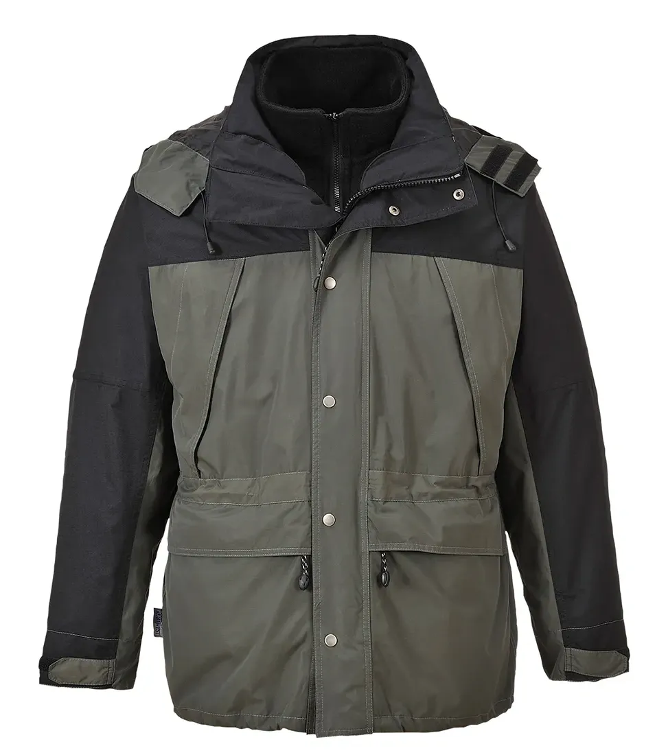Portwest S532 Orkney 3-in-1 ademend jack Grijs voorkant