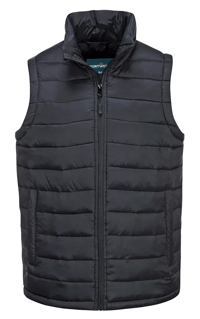 Portwest S544 Aspen Baffle bodywarmer Zwart voorkant