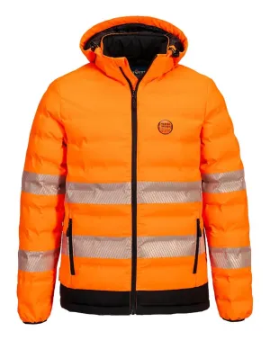 Portwest S548 Hi-Vis Ultrasonisch Verwarmd Tunnel Jack Oranje/zwart voorkant