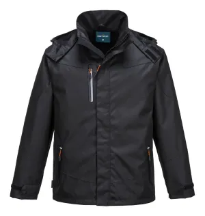 Portwest S555 Regenjack Zwart voorkant