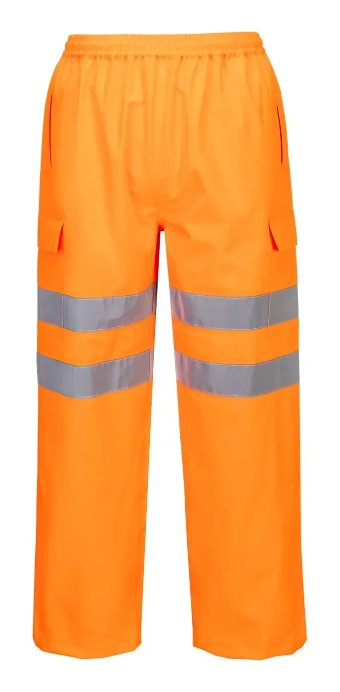 Portwest S595 HiVis Extreme Regenbroek (3L) Oranje voorkant