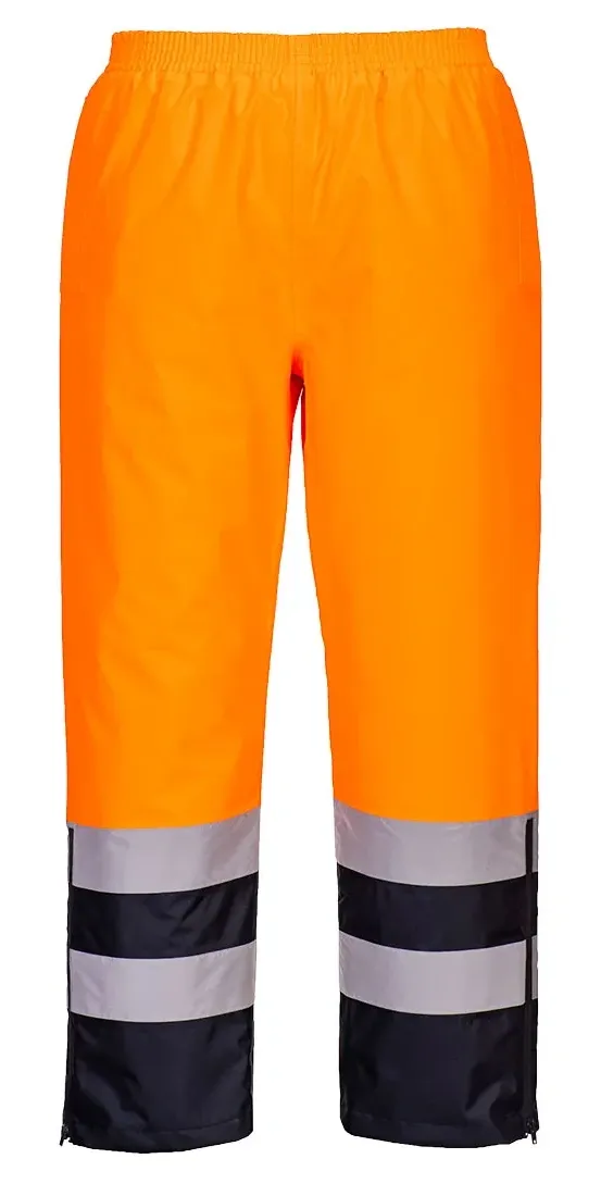 Portwest S598 Hi-Vis winter Broek Oranje/marine voorkant