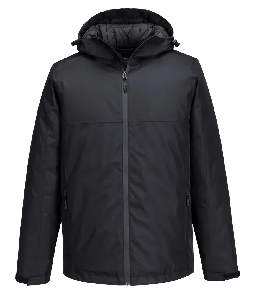 Portwest S611 Professioneel Winterjack Zwart voorkant