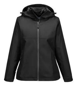 Portwest S614 Professioneel regenjack voor dames Zwart voorkant