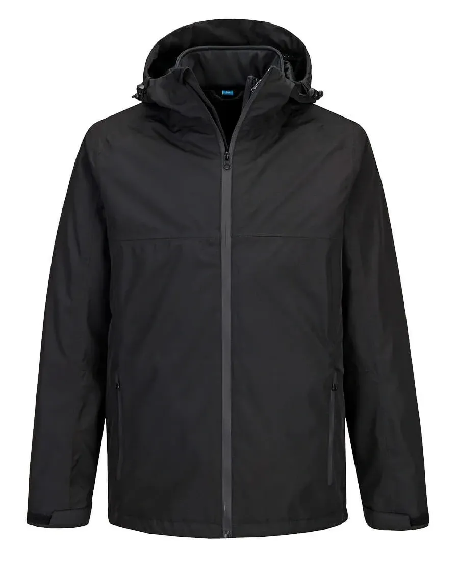 Portwest S624 Professional 3in1 Rain Jacket Zwart voorkant