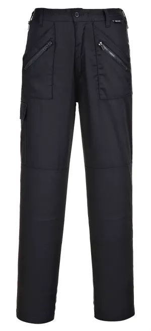 Portwest S687 Dames Action Broek Zwart voorkant