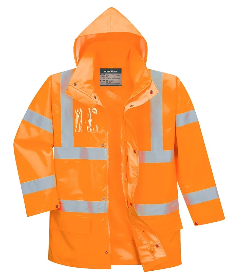 Portwest S765 Hoge zichtbaarheid jack 5-in-1 Oranje voorkant