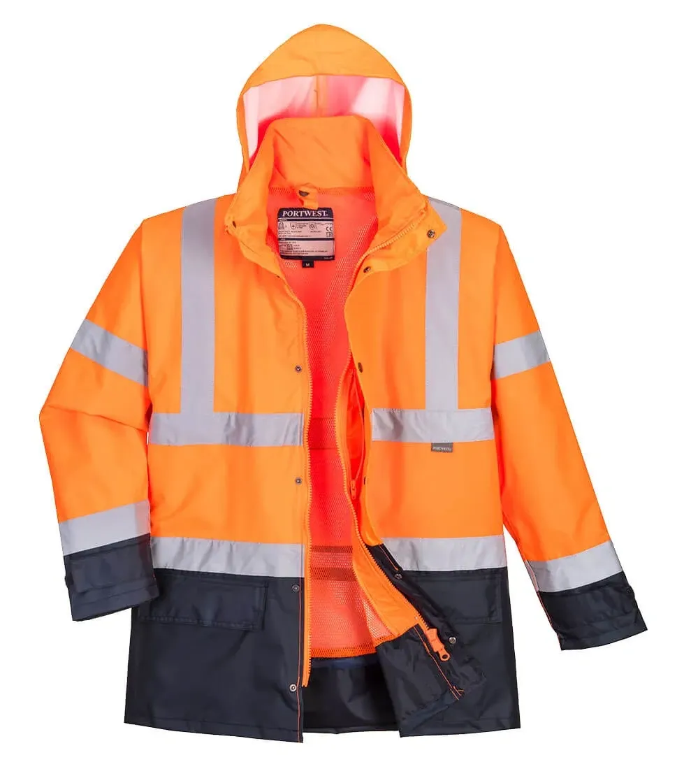 Portwest S768 Hi-Vis Executive 5-in-1 Jack Oranje/marine voorkant