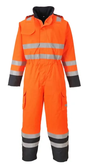 Portwest S775 Bizflame Regen Hi-Vis Multi Overall Oranje/marine voorkant
