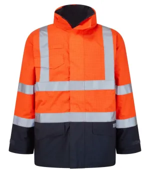 Portwest S779 Bizflame Regen Hi-Vis Multi-Beschermend Jack Oranje/marine voorkant