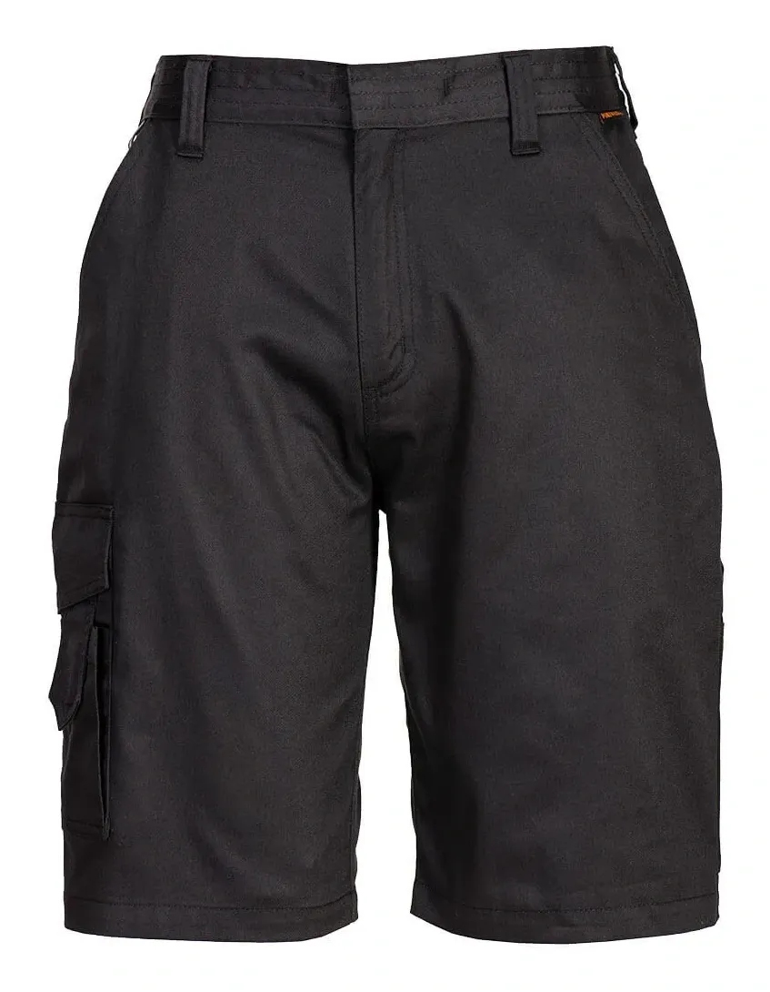 Portwest S797 Dames Combat Korte Broek Zwart voorkant