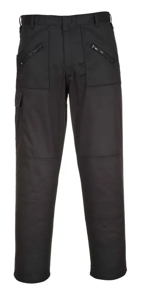 Portwest S887 Action Broek Zwart voorkant