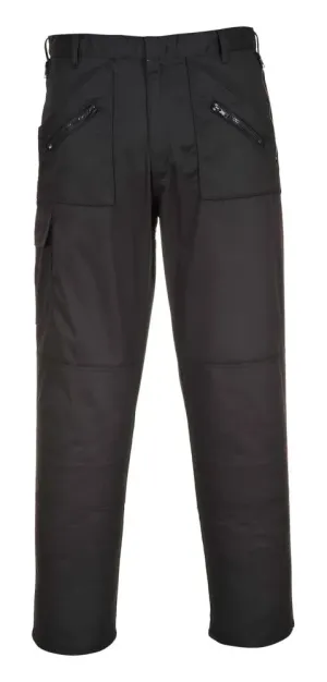 Portwest S887 Action Broek Zwart voorkant