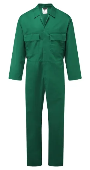 Portwest S999 Euro Work Polykatoen Overall Flessengroen voorkant