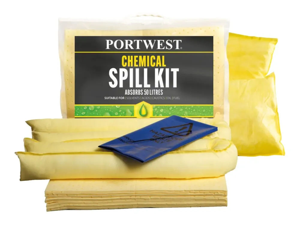 Portwest SM91 50 Liter Chemische Kit Geel voorkant