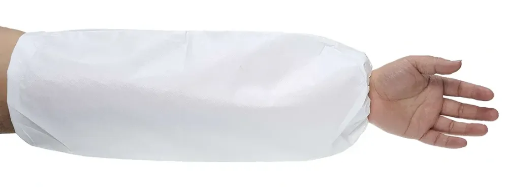 Portwest ST43 BizTex Microporeuze Mouwbeschermer Type 6PB (doos van 150 paar) Wit voorkant