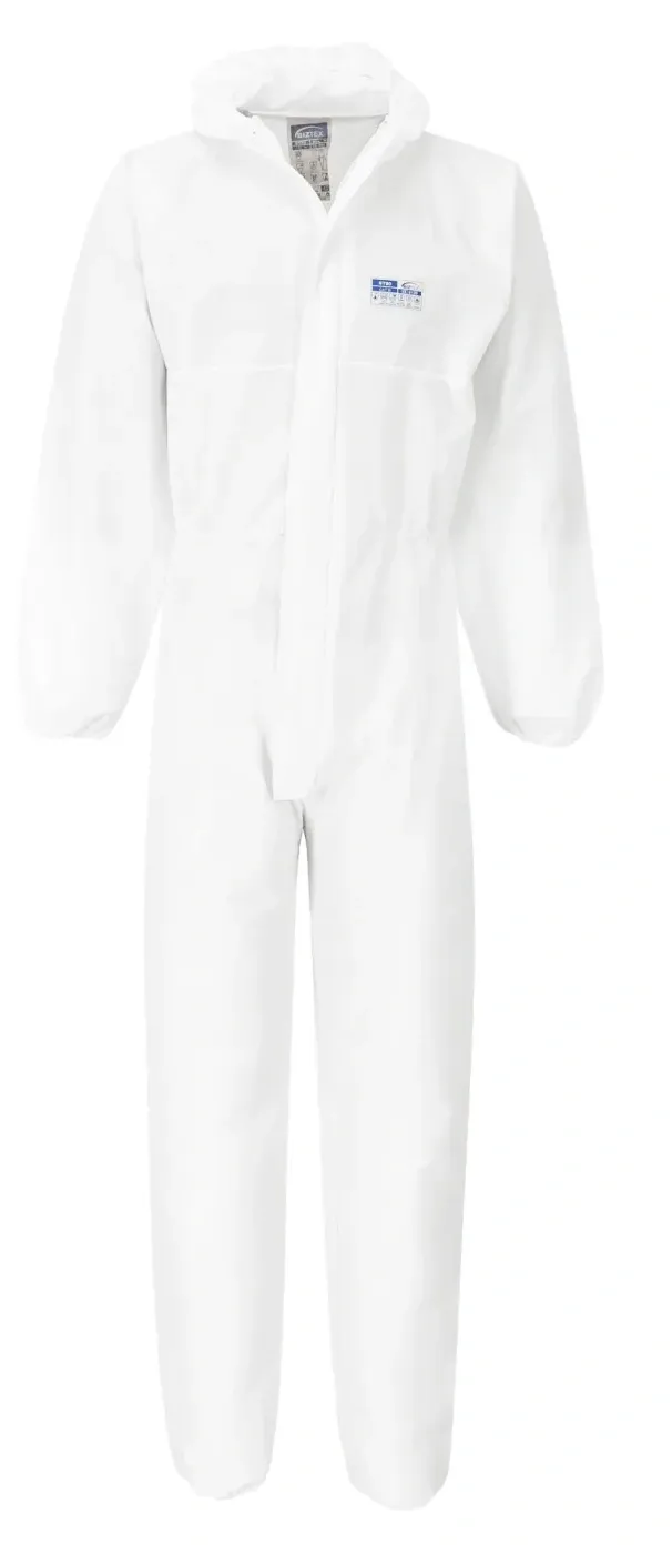 Portwest ST80 BizTex SMS FR overall type 5/6 (doos van 50 stuks) Wit voorkant