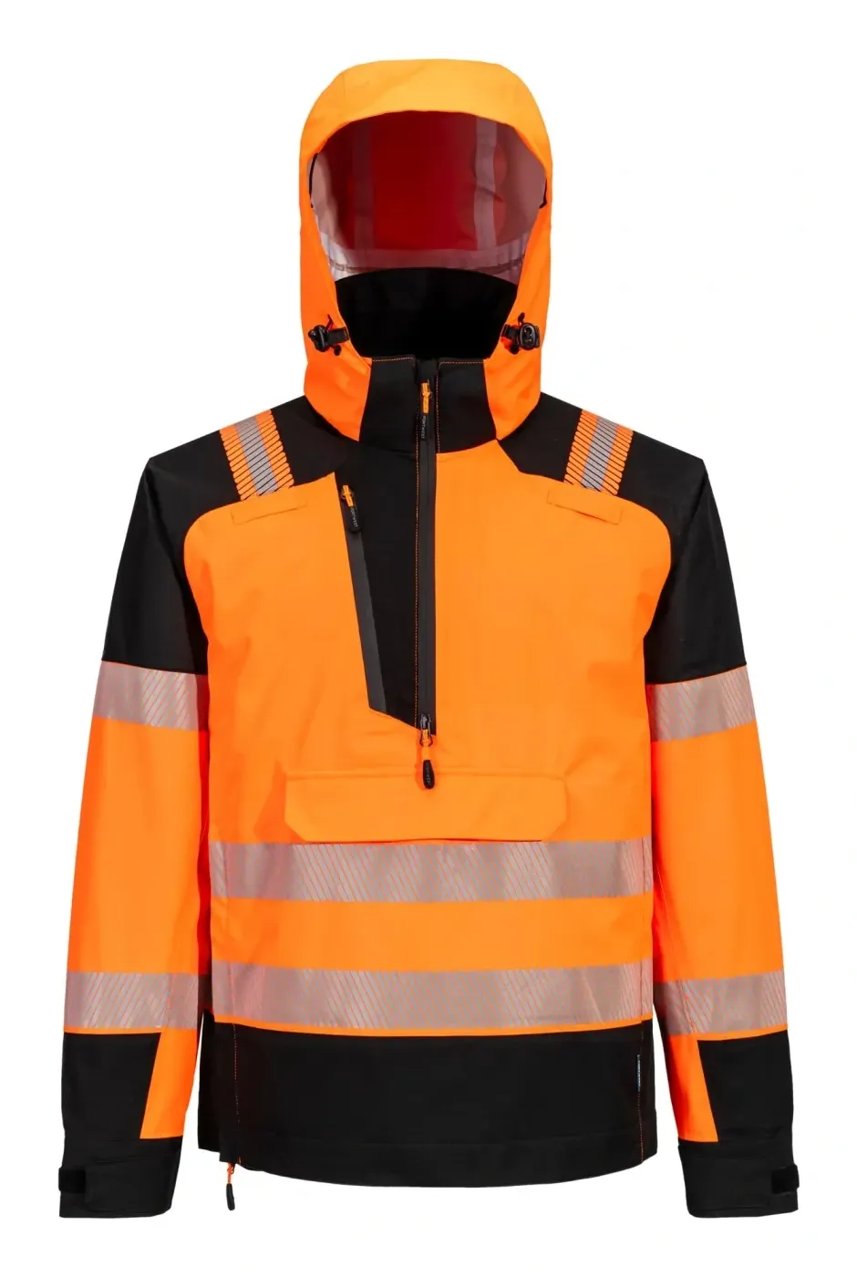 Portwest T161 PW3 Hi-Vis Regenjas (3L) Oranje/zwart voorkant
