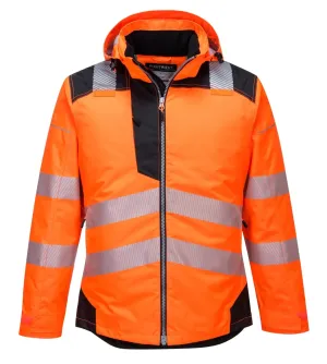 Portwest T400 PW3 Hi-Vis Winterjack Oranje/zwart voorkant