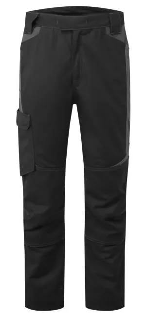 Portwest T747 WX3 industrieel Wasbare Broek Zwart voorkant