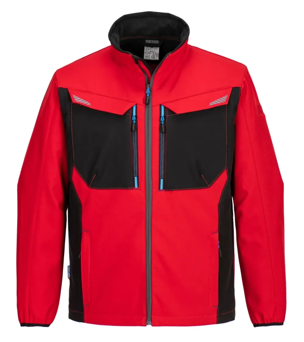 Portwest T750 WX3 Softshell Jack Diep Rood voorkant