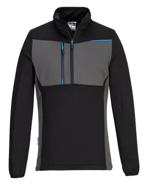 Portwest T755 WX3 Tech Fleece met halve rits Zwart voorkant