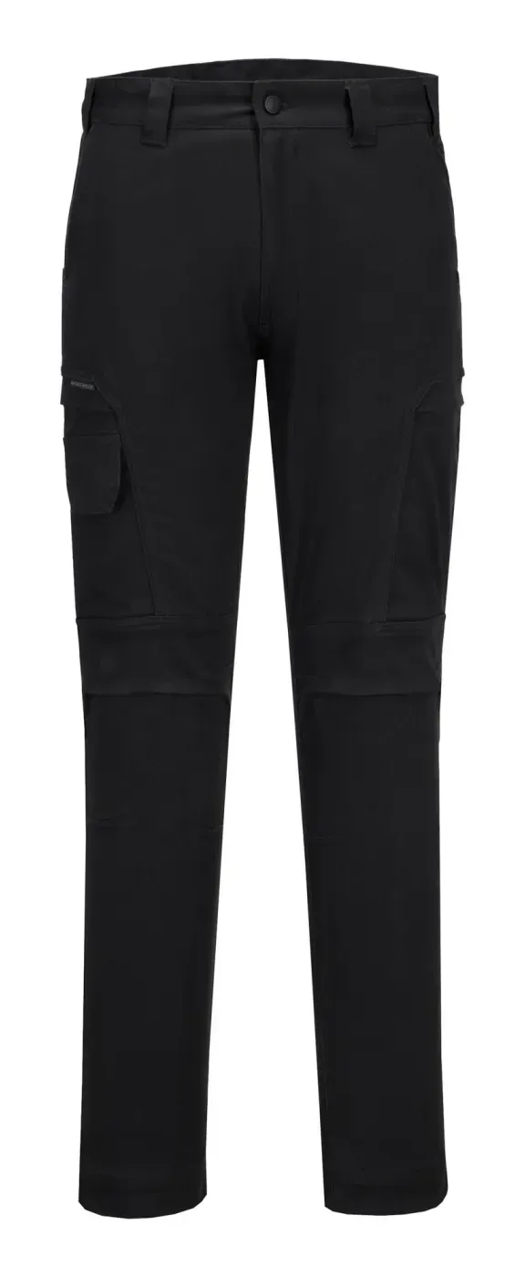 Portwest T801 KX3 Cargo Broek Zwart voorkant