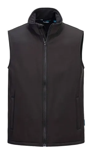 Portwest TK22 Print & Promo Softshell Gilet (2L) Zwart voorkant