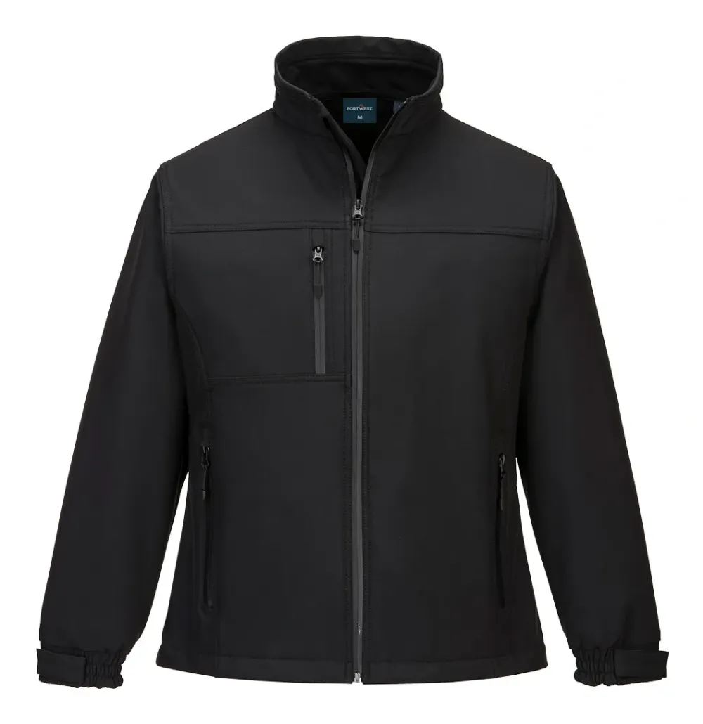 Portwest TK41 Charlotte Dames Softshell (3L) Zwart voorkant