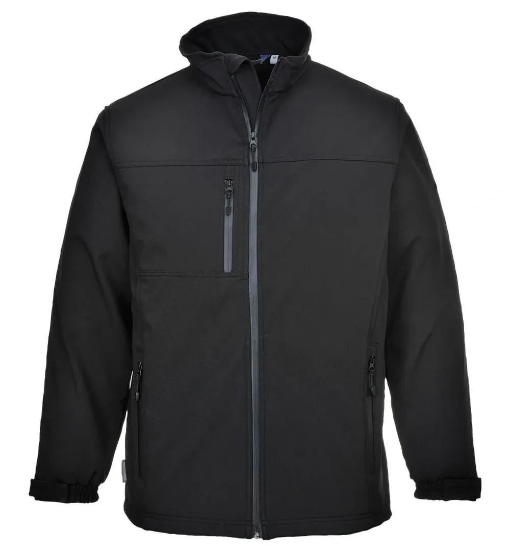 Portwest TK50 Softshell Jack 3 (3L) Zwart voorkant