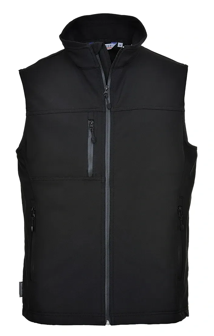 Portwest TK51 Softshell Bodywarmer (3L) Zwart voorkant
