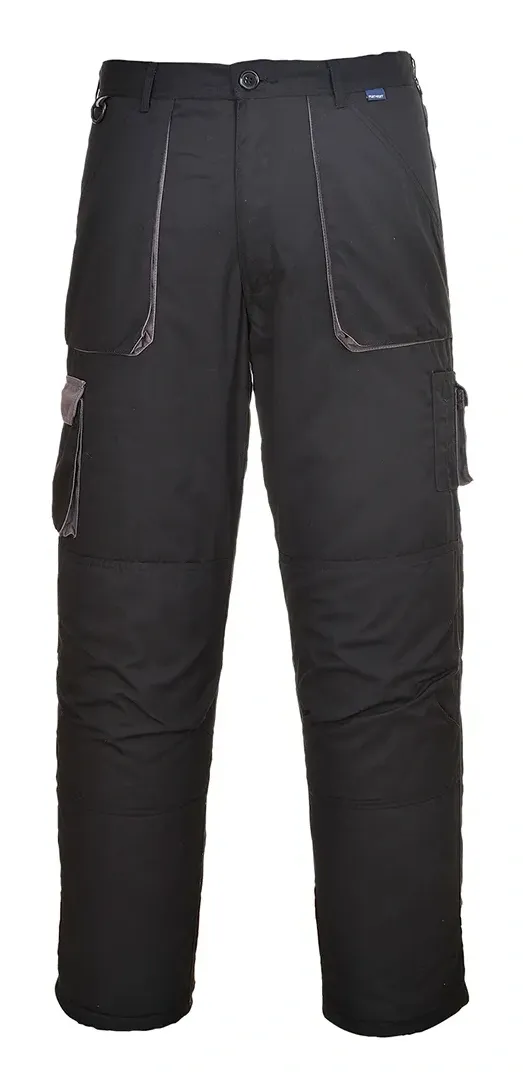 TX11 Portwest Texo Contrast Broek Zwart voorkant