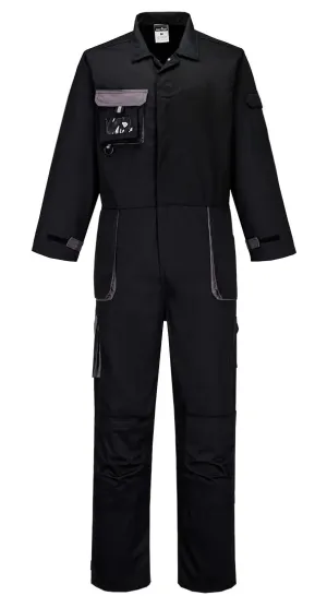 TX15 Portwest Texo Contrast Overall Zwart voorkant