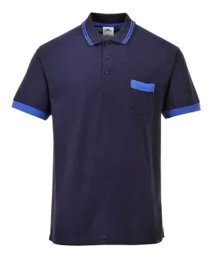 TX20 Portwest Texo Contrast Poloshirt Marine voorkant
