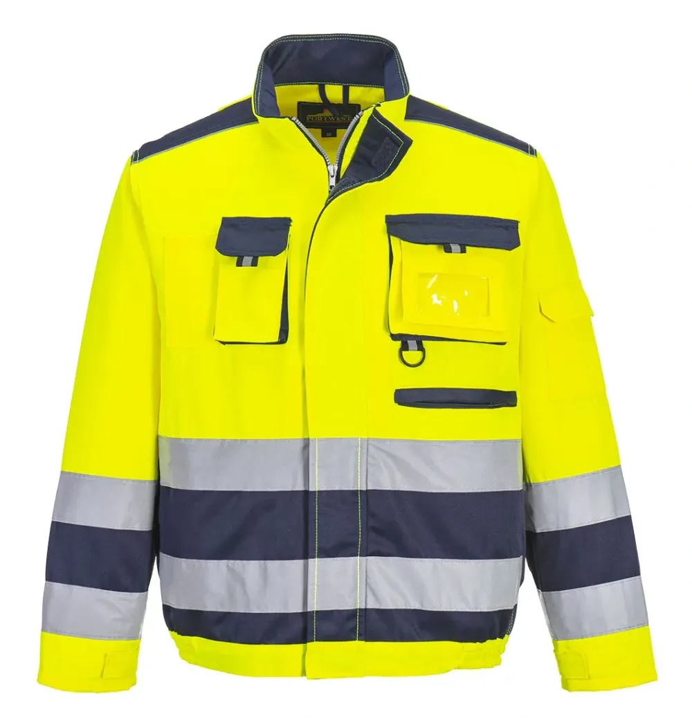 Portwest TX50 Lille Hi-vis Jas Geel/marine voorkant