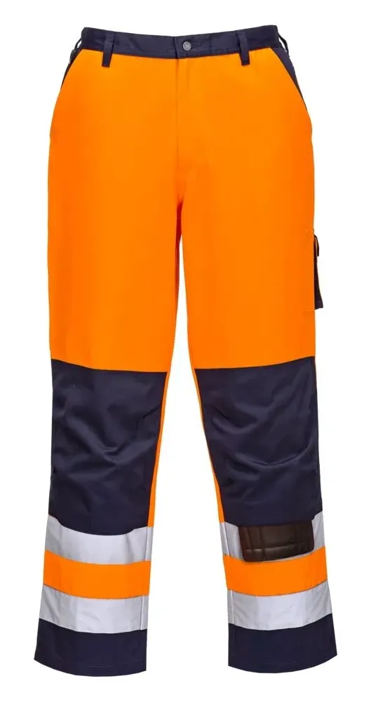 Portwest TX51 Lyon Hi-Vis Broek Oranje/marine voorkant