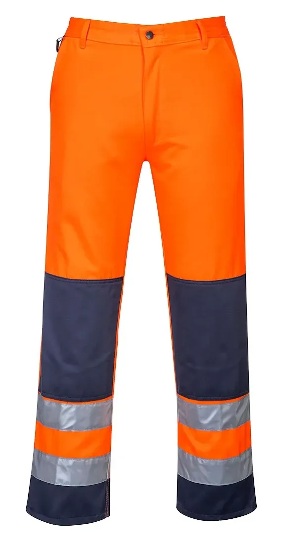 Portwest TX71 Seville Hi-Vis Broek Oranje/marine voorkant