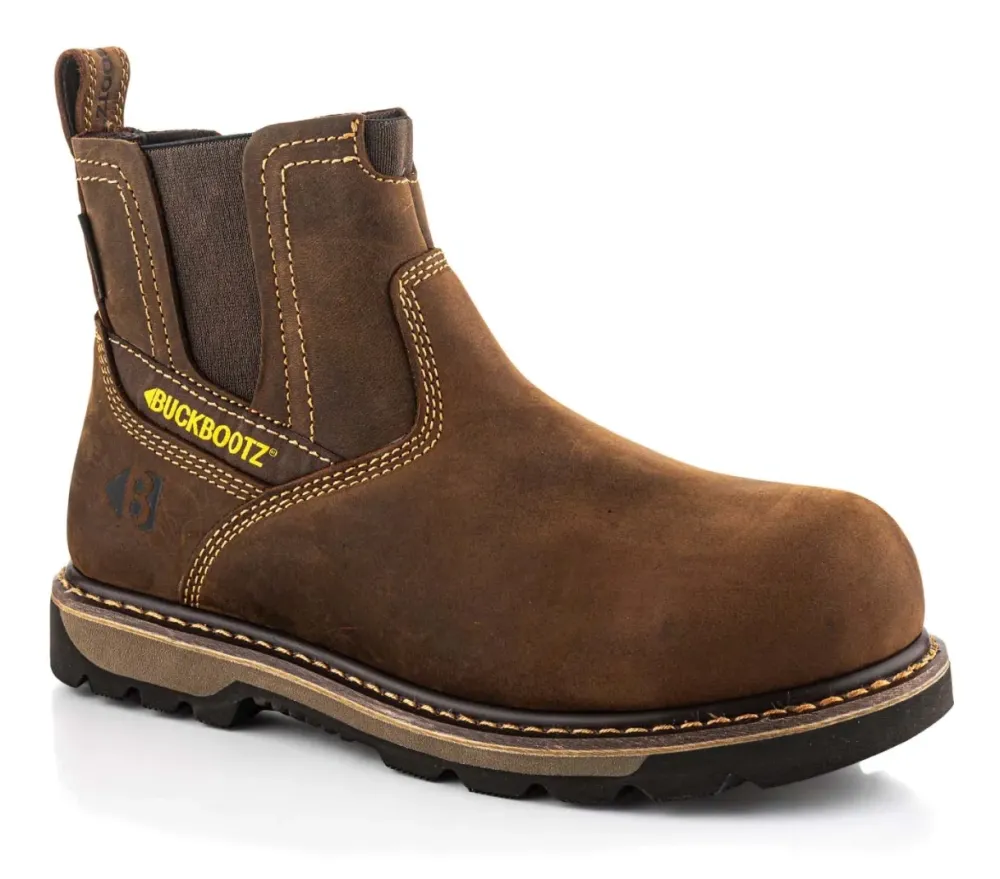 BuckBootz Goodyear Welted Instapper B1180 SB Donkerbruin voorkant