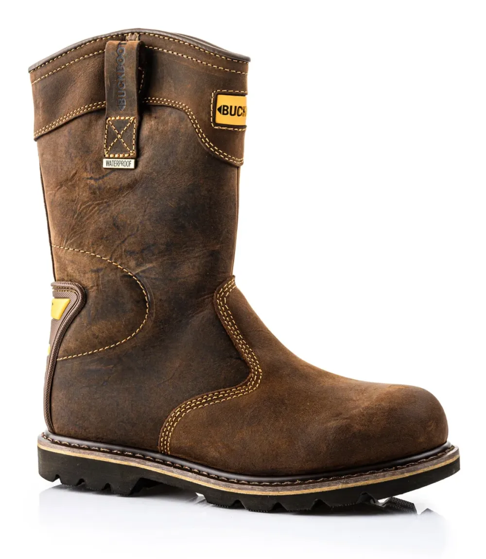 BuckBootz Goodyear Welted Laars B701SMWP SB Donkerbruin voorkant