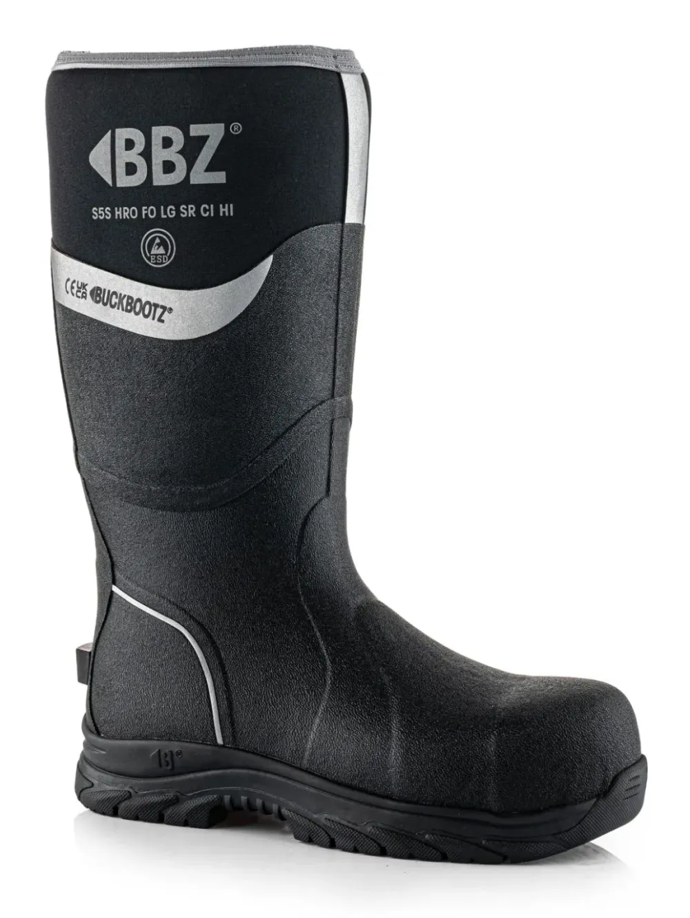 BuckBootz Neopreen Laars BBZ6000NM S5S Zwart voorkant