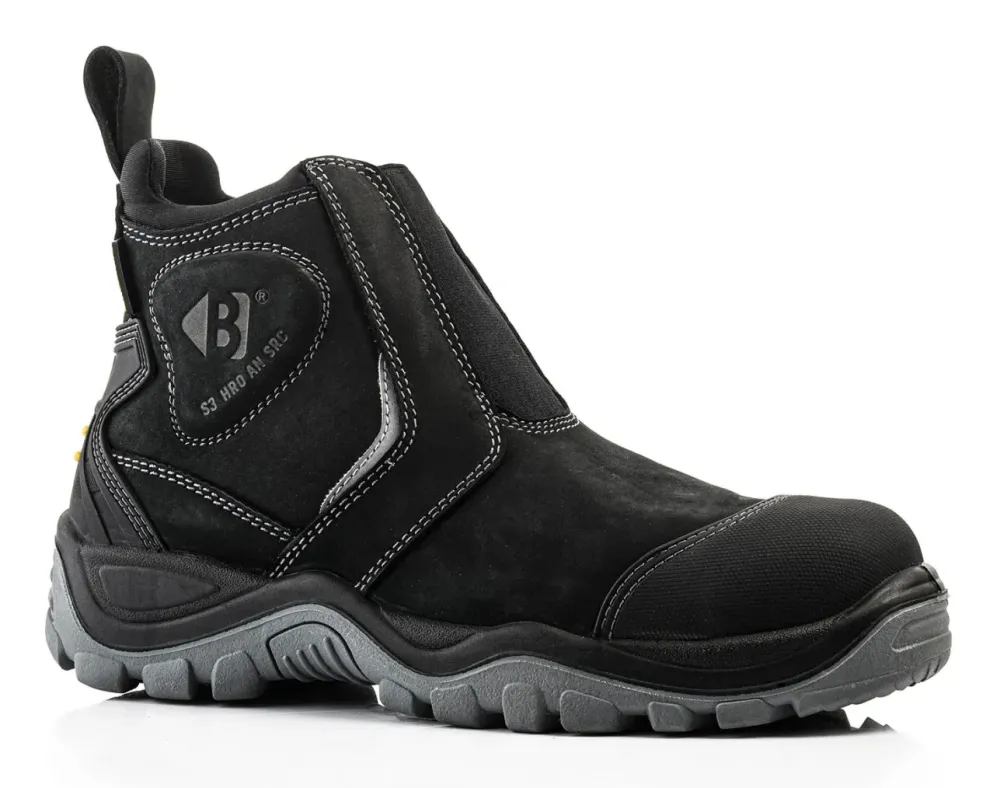BuckBootz Buckshot Instapper Enkelbescherming BSH014 S3 Zwart voorkant