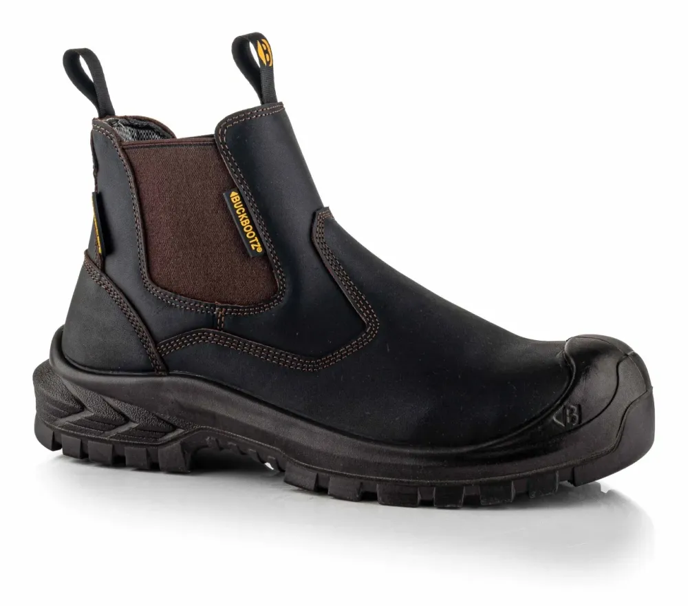 BuckBootz Buckshot Instapper Oil Kip BSH015 S7S Donkerbruin voorkant