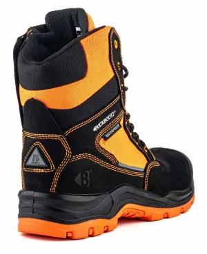 BuckBootz Buckz Viz Hoog Met Rits BVIZ1 S7S Zwart / Oranje voorkant