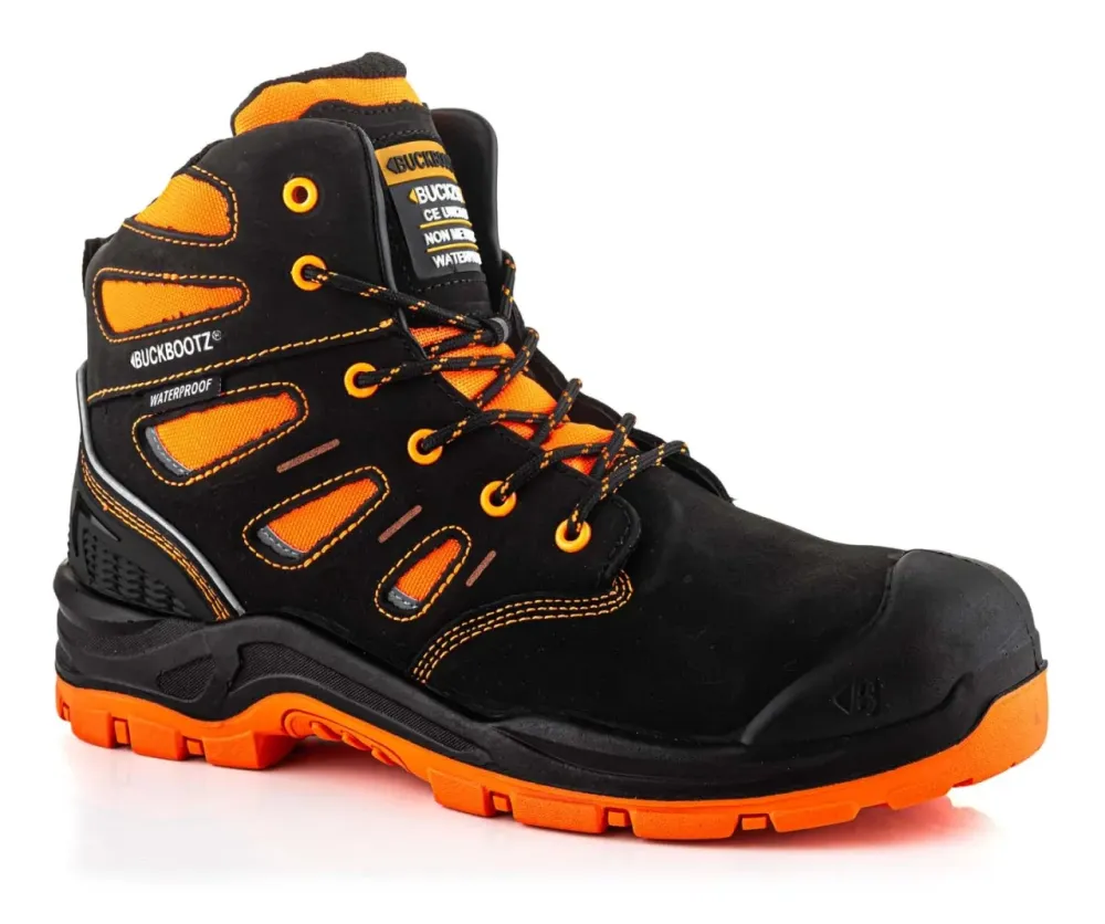 BuckBootz Buckz Viz Hoog BVIZ2 S7S Zwart / Oranje voorkant