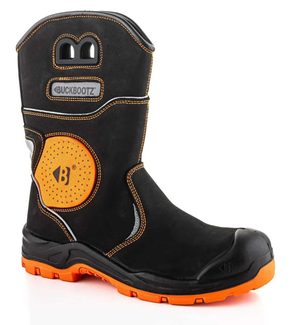 BuckBootz Buckz Viz Werklaars BVIZ5 S7S Zwart / Oranje voorkant