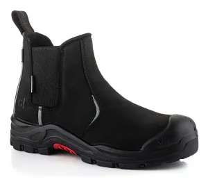 BuckBootz Nubuckz Instapper Metaalvrij NKZ101 S3S Zwart voorkant