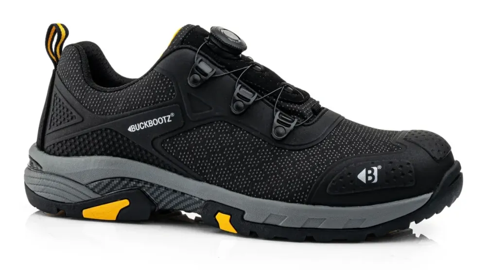 BuckBootz Tradez Wheelz Laag S1PS Zwart voorkant