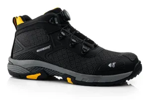 BuckBootz Tradez Wheelz Middelhoog S1PS Zwart voorkant
